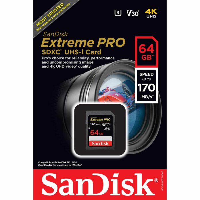 Thẻ nhớ SD Sandisk Extreme Pro UHS-I SDXC 64GB 170MB/s