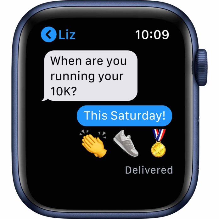 Apple Watch Series 6 44mm (GPS) - Viền nhôm dây cao su (Blue)