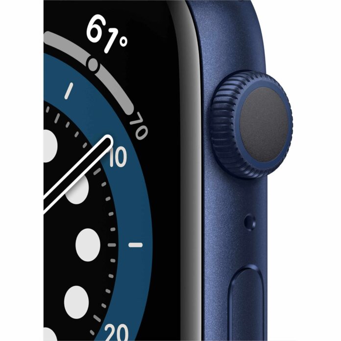 Apple Watch Series 6 44mm (GPS) - Viền nhôm dây cao su (Blue)