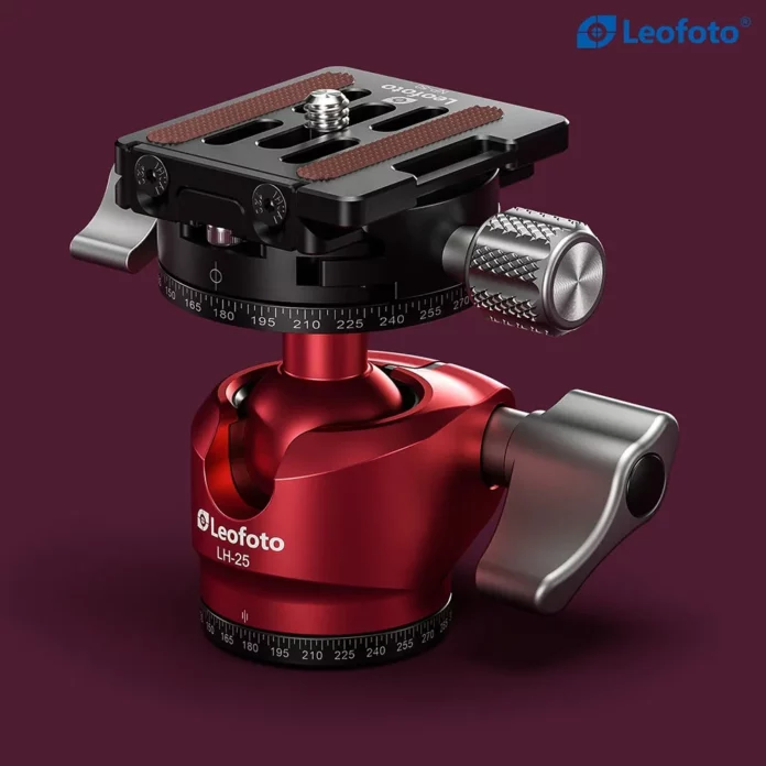 Chân máy ảnh Leofoto LY-224C Carbon Fiber với LH-25R Ball Head (Red)