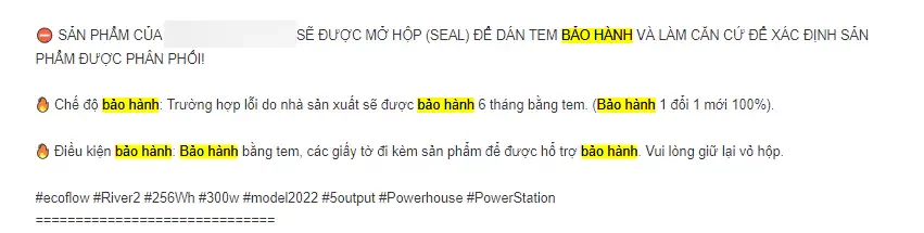 Rủi ro tiềm ẩn khi mua trạm sạc EcoFlow xách tay